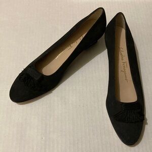 Salvatore Fergana vintage black suede shoes